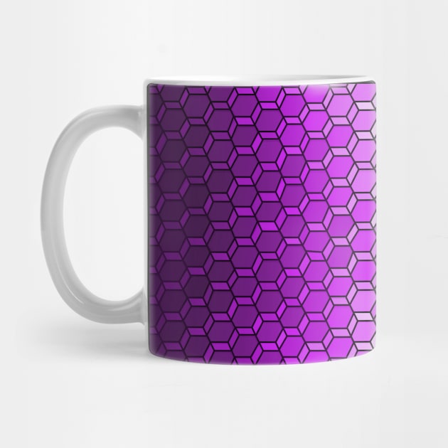 Purple Skin 3D Hexagon Pattern by ArtAndBliss